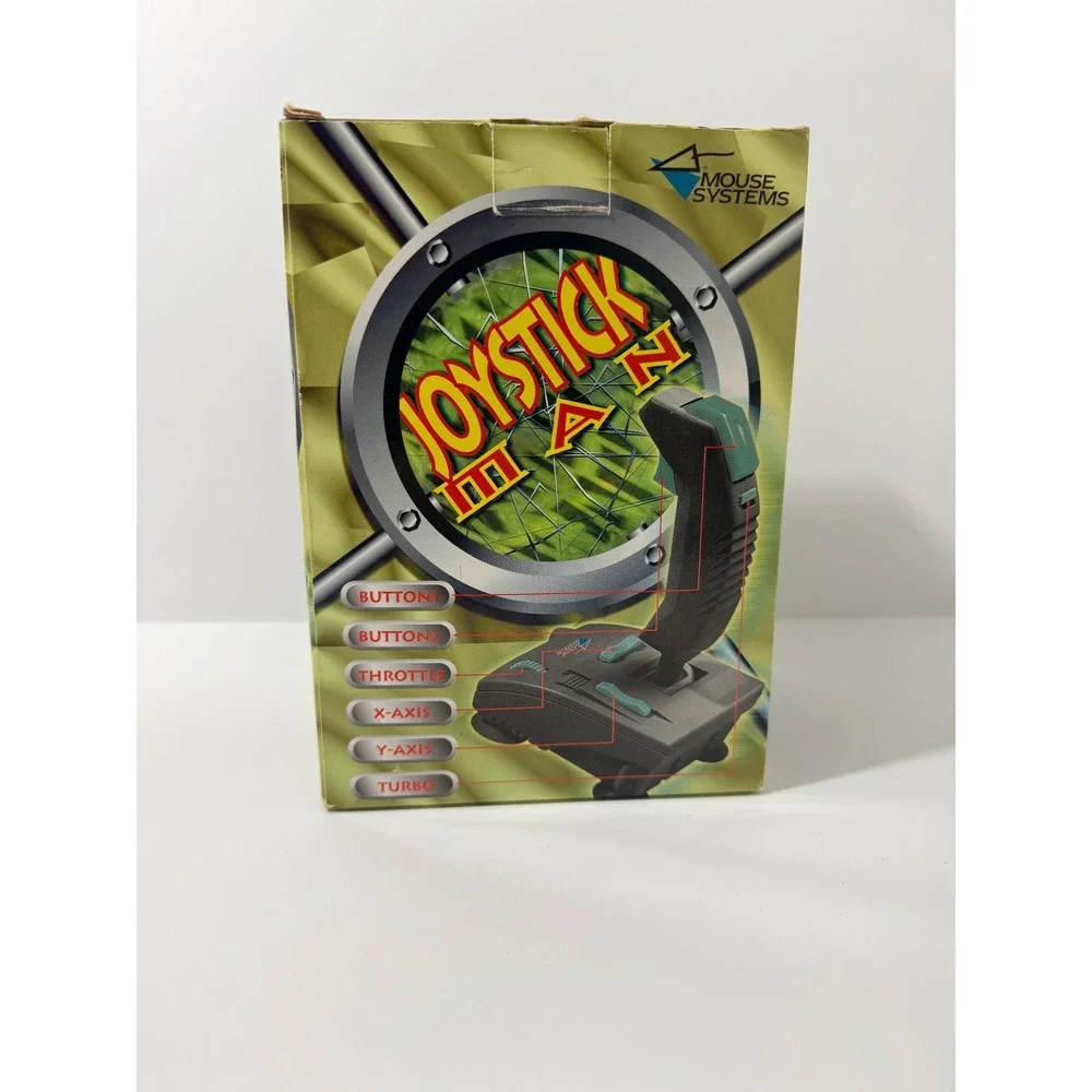 Mouse Systems Joystick Man PC Controller OS Black Good 15-Pin Game Port Turbo